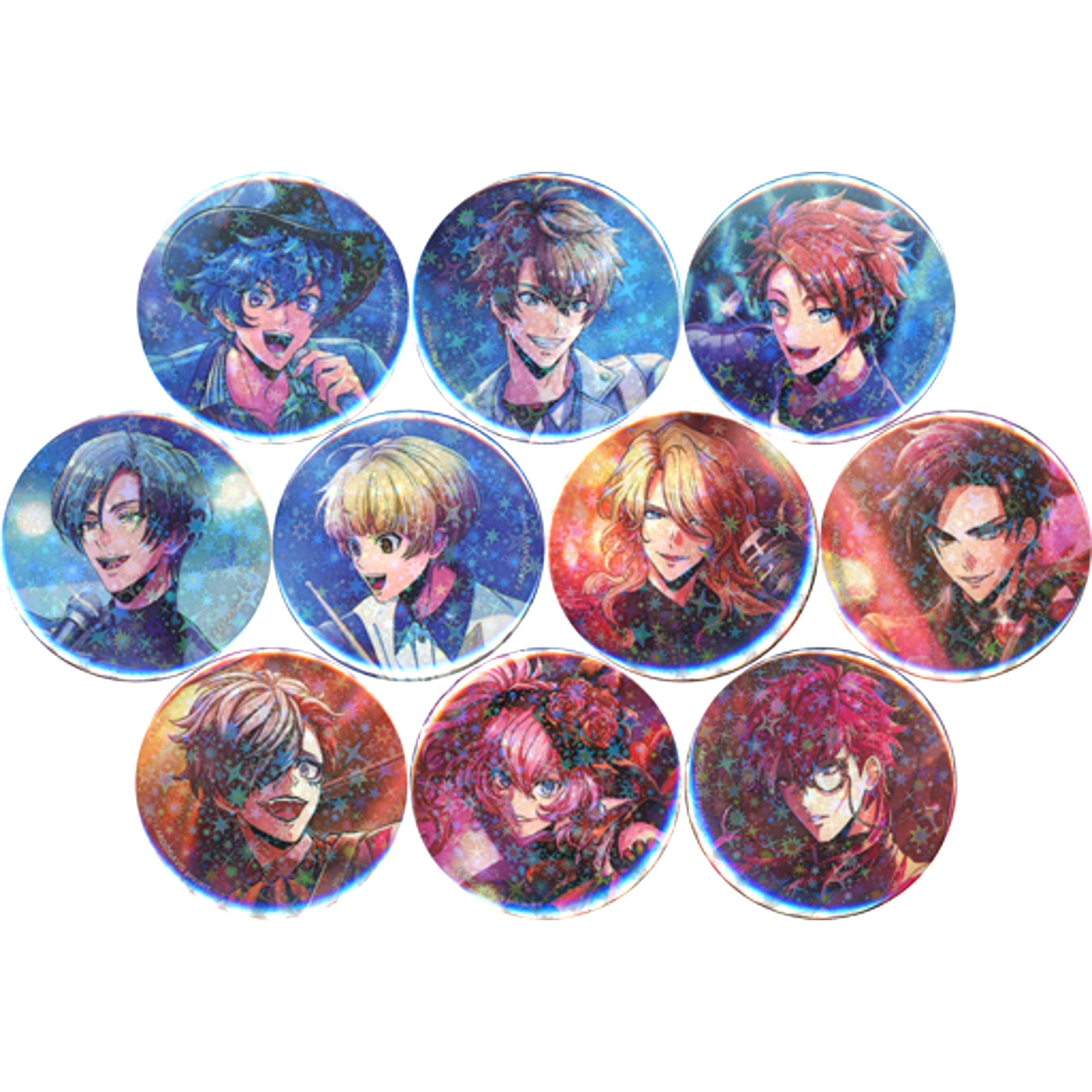 Set of 10 BanG Dream! Argonavis Trading Hologram Button vol.1 Animate Limited [USED]