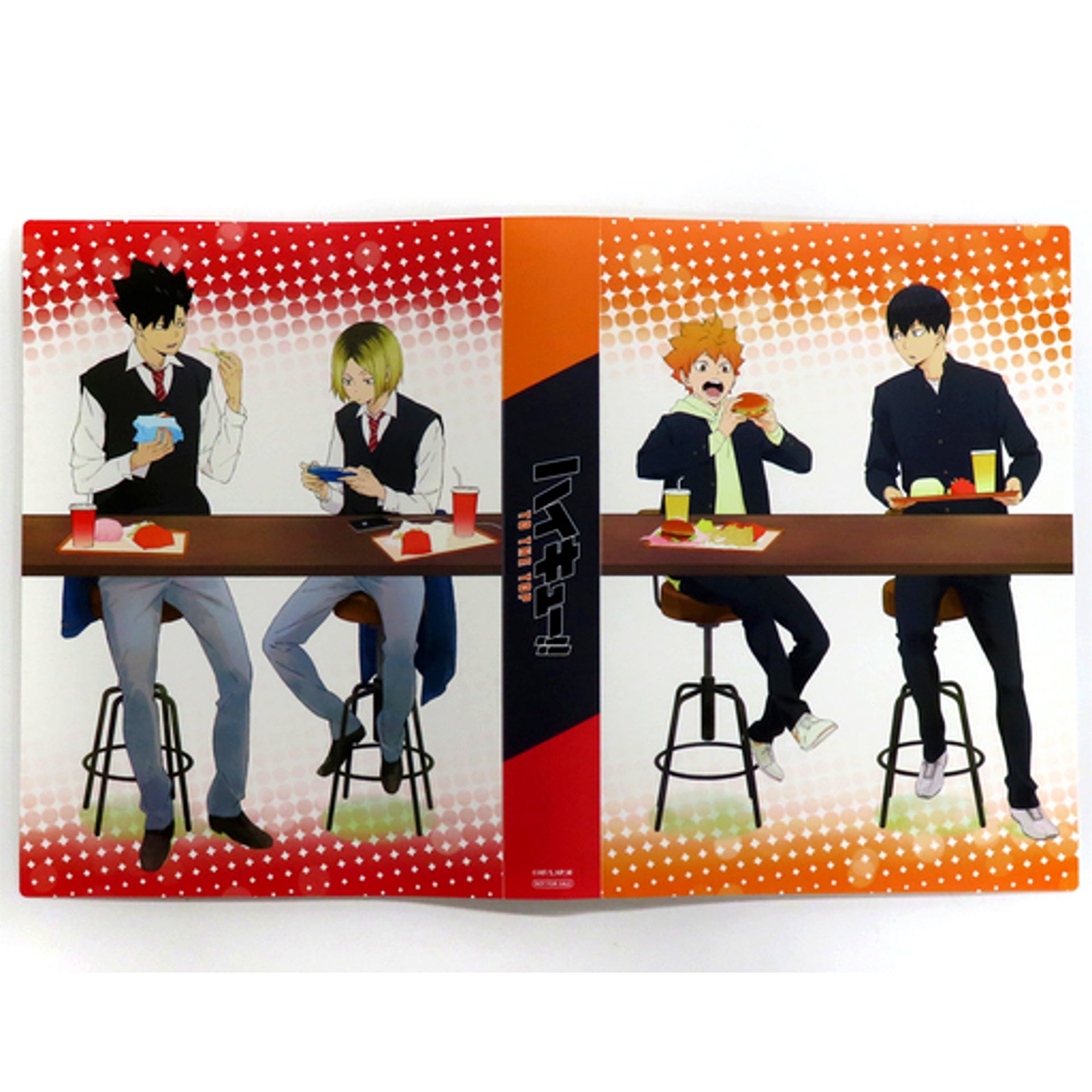 Hinata Kageyama Kuroo Kozume Haikyu!! Drawn Illustration Button Storage Folder Animate Point Exchange Prize [USED]