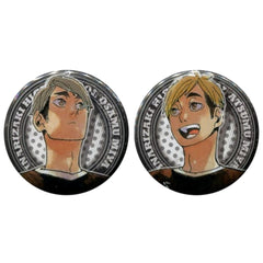 Haikyu!! Atsumu Miya Osamu Miya Can Badge Jump Festa 2019 Limited Combi Set Bundled Bonus Set of 2 Buttons [USED]