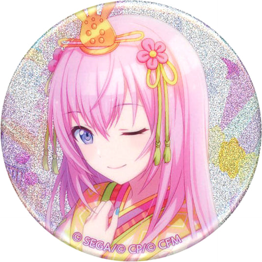 Hatsune Miku: Colorful Stage! Megurune Ruka Glitter Can Badge Event Illustration Collection Vol.6 C Buttons [USED]