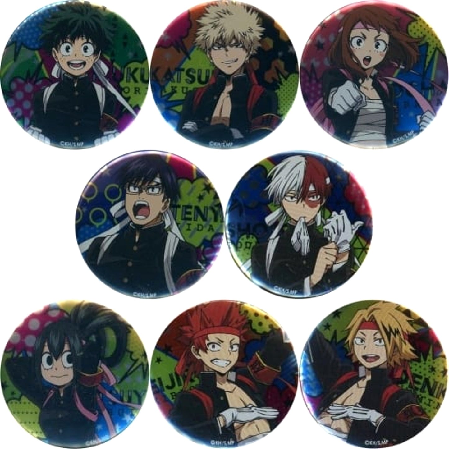 Tsuyu Asui & Others My Hero Academia All 8 Types Set Random Button Cheer Team Metallic Ver. animate Limited [USED]