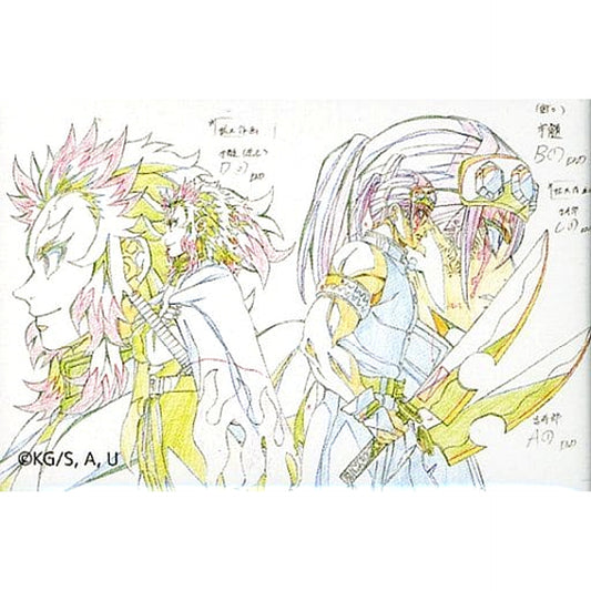 Demon Slayer: Kimetsu no Yaiba Entertainment District Arc Tengen Uzui Kyojuro Rengoku Original Art Collection Random Square Can Badge Animejapan 2022 Limited Buttons [USED]
