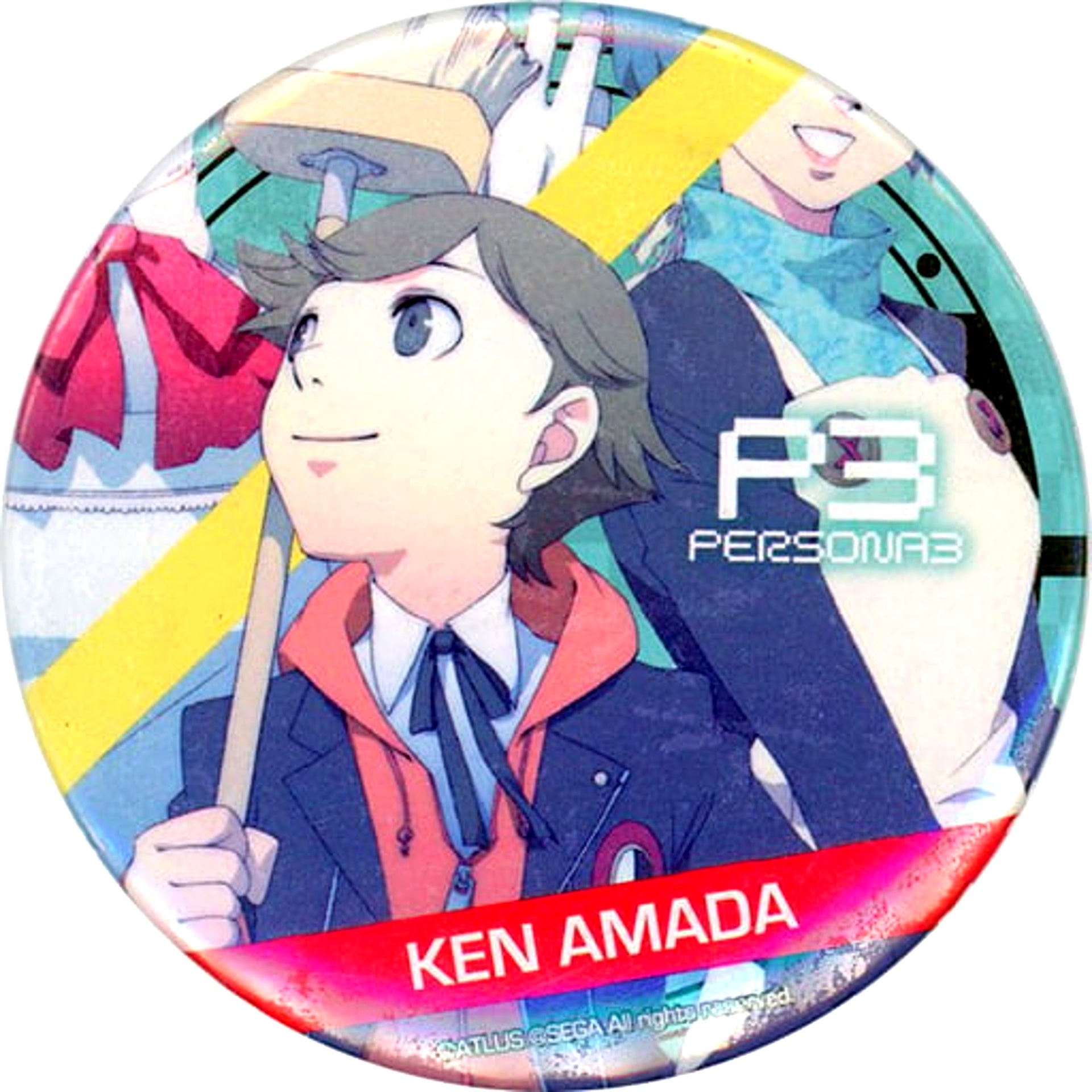 Ken Amada Persona 3 & Persona 4 GEO Ltd Trading Button [USED]