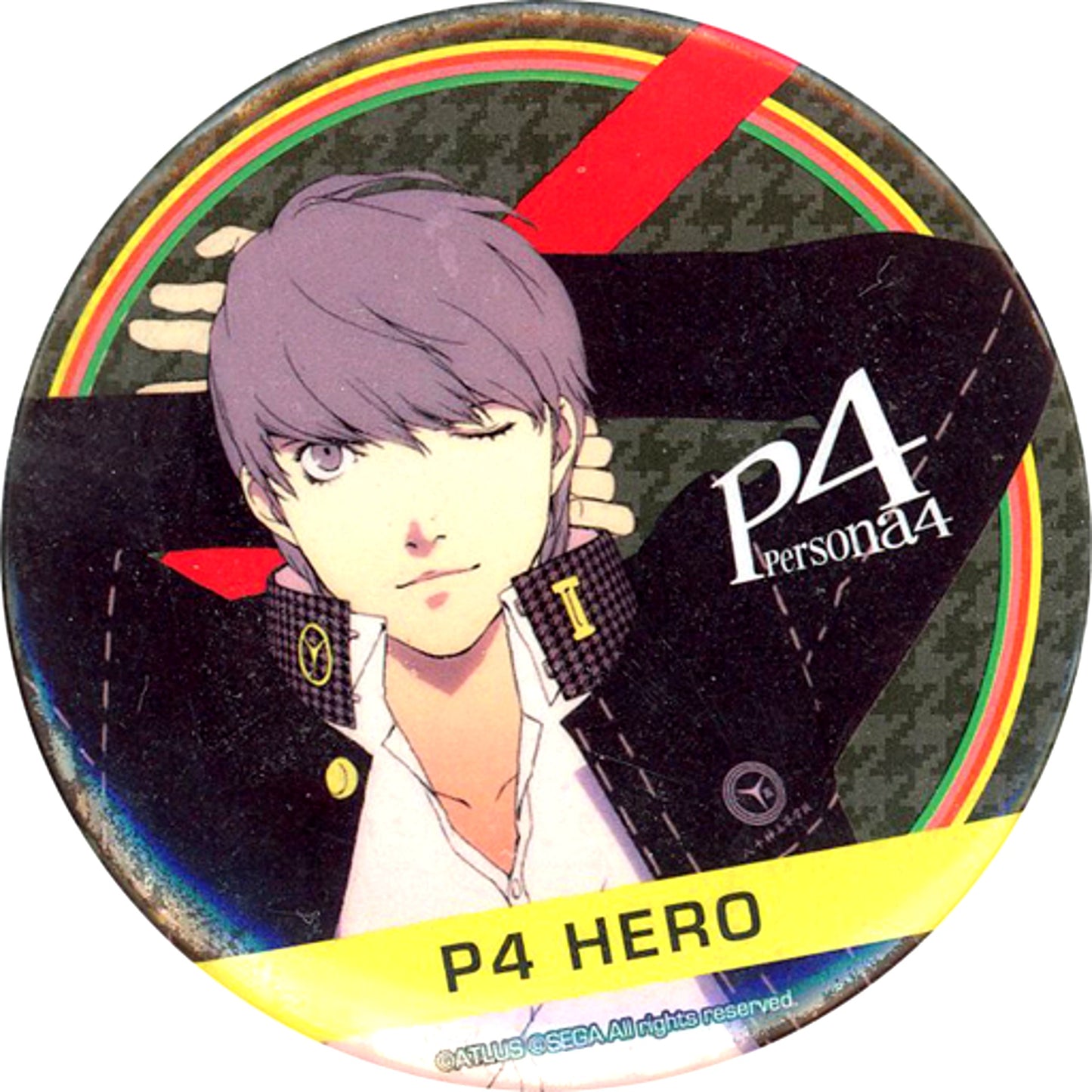 Protagonist Persona 4 Persona 3 & Persona 4 GEO Ltd Trading Button [USED]