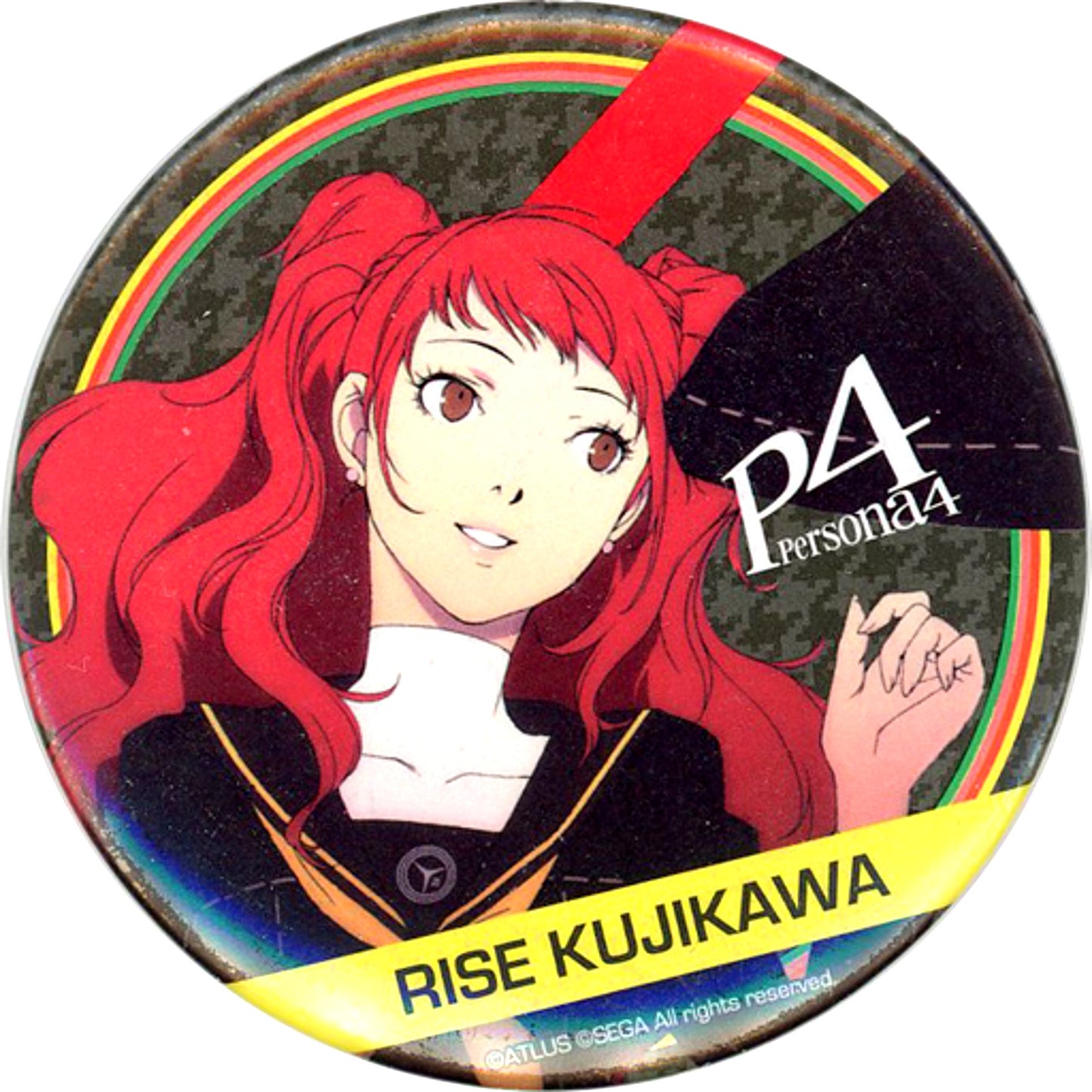 Rise Kujikawa Persona 3 & Persona 4 GEO Ltd Trading Button [USED]