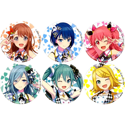 Set of 6 Project Sekai Colorful Stage! feat. Hatsune Miku Character Button Collection MORE MORE JUMP! Ver. [USED]