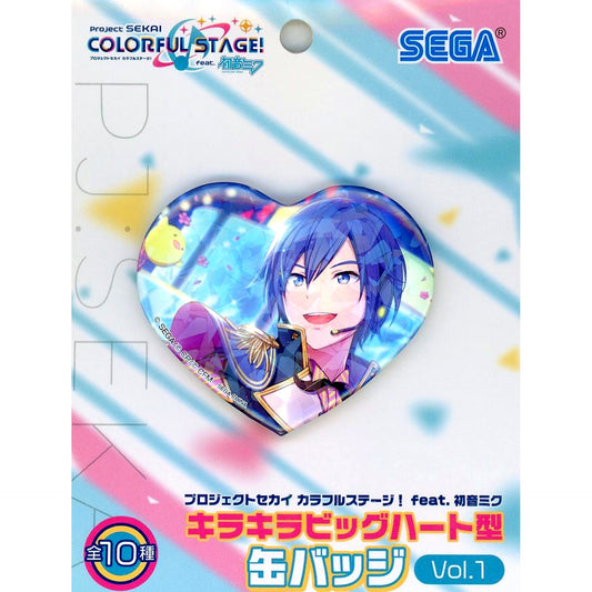 Kaito Wonderland SEKAI Project SEKAI COLORFUL STAGE! feat. Hatsune Miku Glitter Big Heart Shape Button Vol. 1 [USED]