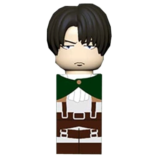 Attack on Titan Levi Ackerman Stick Heads Badge Figure Buttons [USED]
