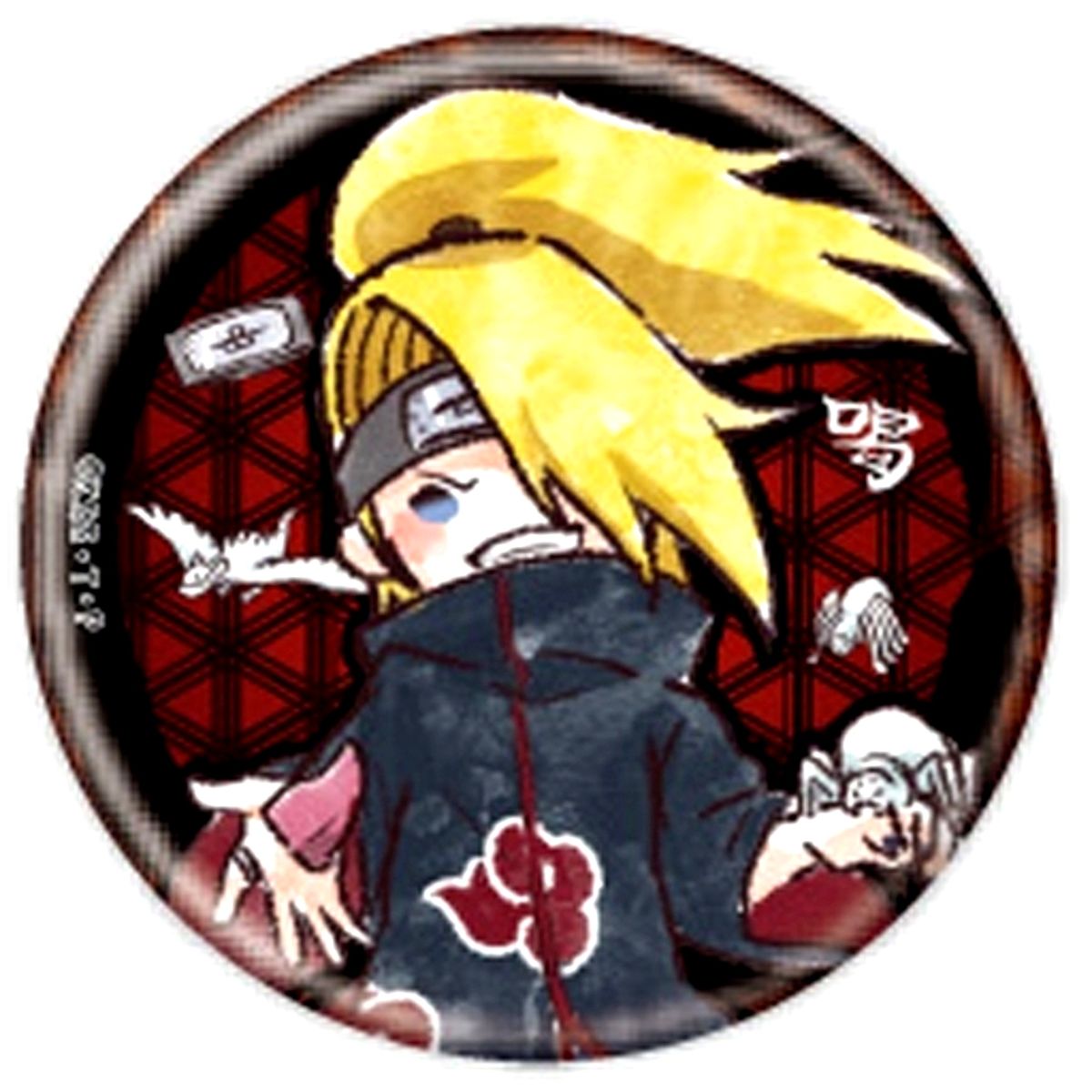 Deidara Naruto Shippuden Graph Art Design Button 03 [USED]