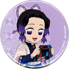 Demon Slayer: Kimetsu no Yaiba Shinobu Kocho Can Badge Demon Slayer Festival Anime Anniversary Festival Limited Hinokami Kepputan Experience Area Experience Benefits Buttons [USED]