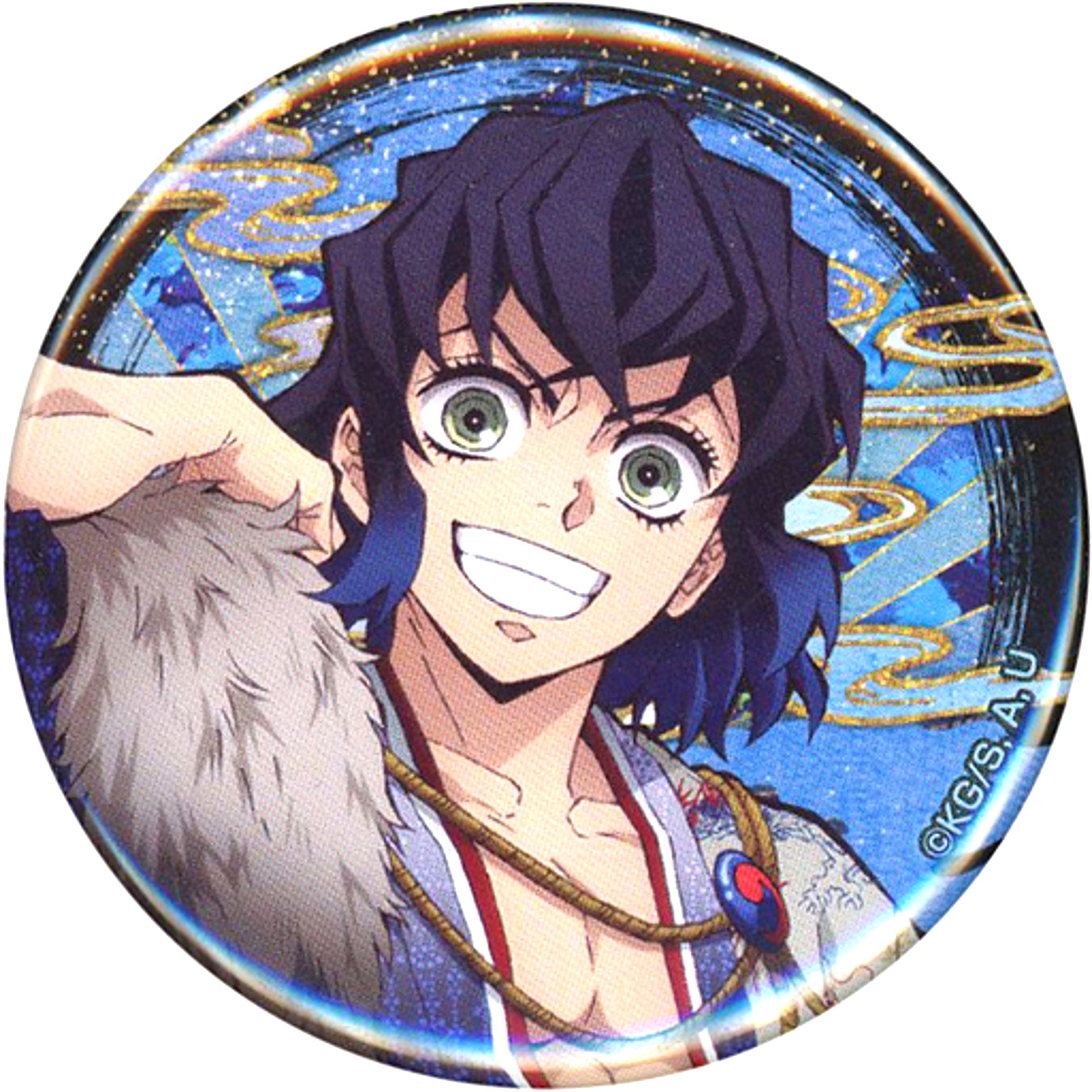 Inosuke Hashibira Demon Slayer Kimetsu Festival Anime 3rd Anniversary Festival Random Button [USED]