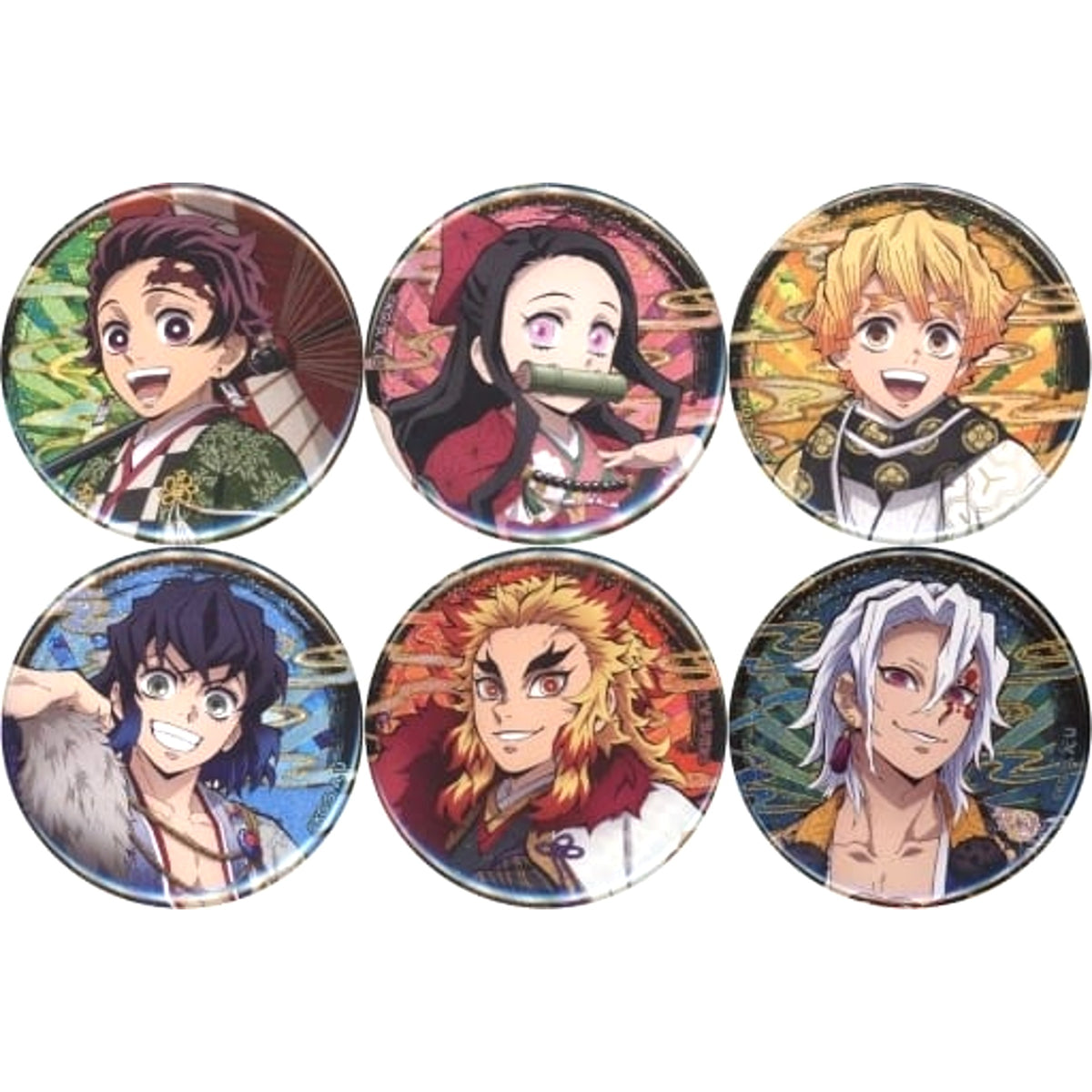 Demon Slayer: Kimetsu no Yaiba Nezuko Kamado & Others Random Can Badge Demon Slayer Festival Anime Anniversary Festival Limited All 6 Types Set Buttons [USED]