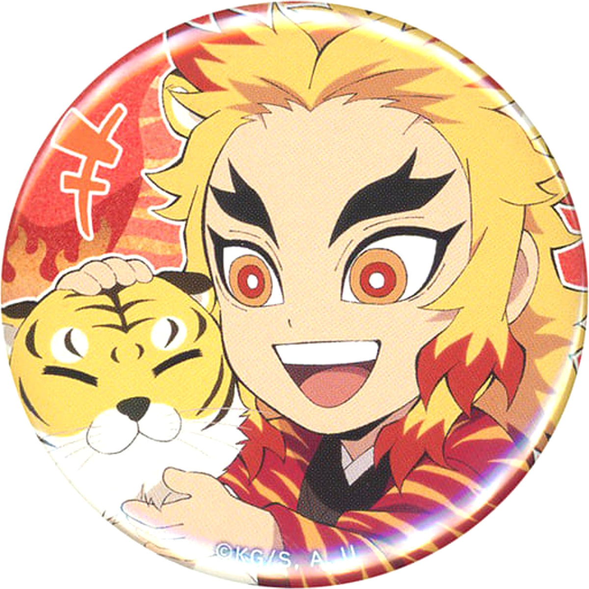 Demon Slayer: Kimetsu no Yaiba Kyojuro Rengoku Mini Chara Year of The Tiger Random 57mm Can Badge Demon Slayer Festival Anime Anniversary Festival Limited Ufotable Online Shopping Limited Buttons [USED]