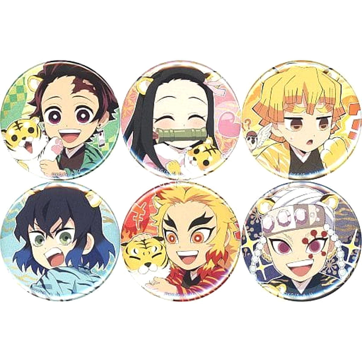 Demon Slayer: Kimetsu no Yaiba Tanjiro Kamado & Others Mini Chara Year of The Tiger Random 57mm Can Badge Demon Slayer Festival Anime Anniversary Festival Limited ufotable Online Shoping Products All 6 Types Set Buttons [USED]