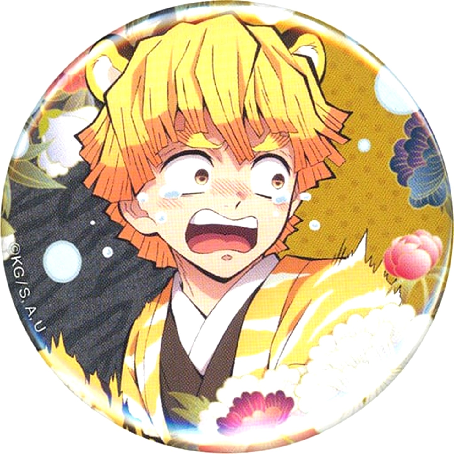 Zenitsu Agatsuma Demon Slayer: Kimetsu no Yaiba Kimetsusai Anime 3rd Anniv Festival Year of the Tiger Random 57mm Button ufotable Web Shop Ltd [USED]