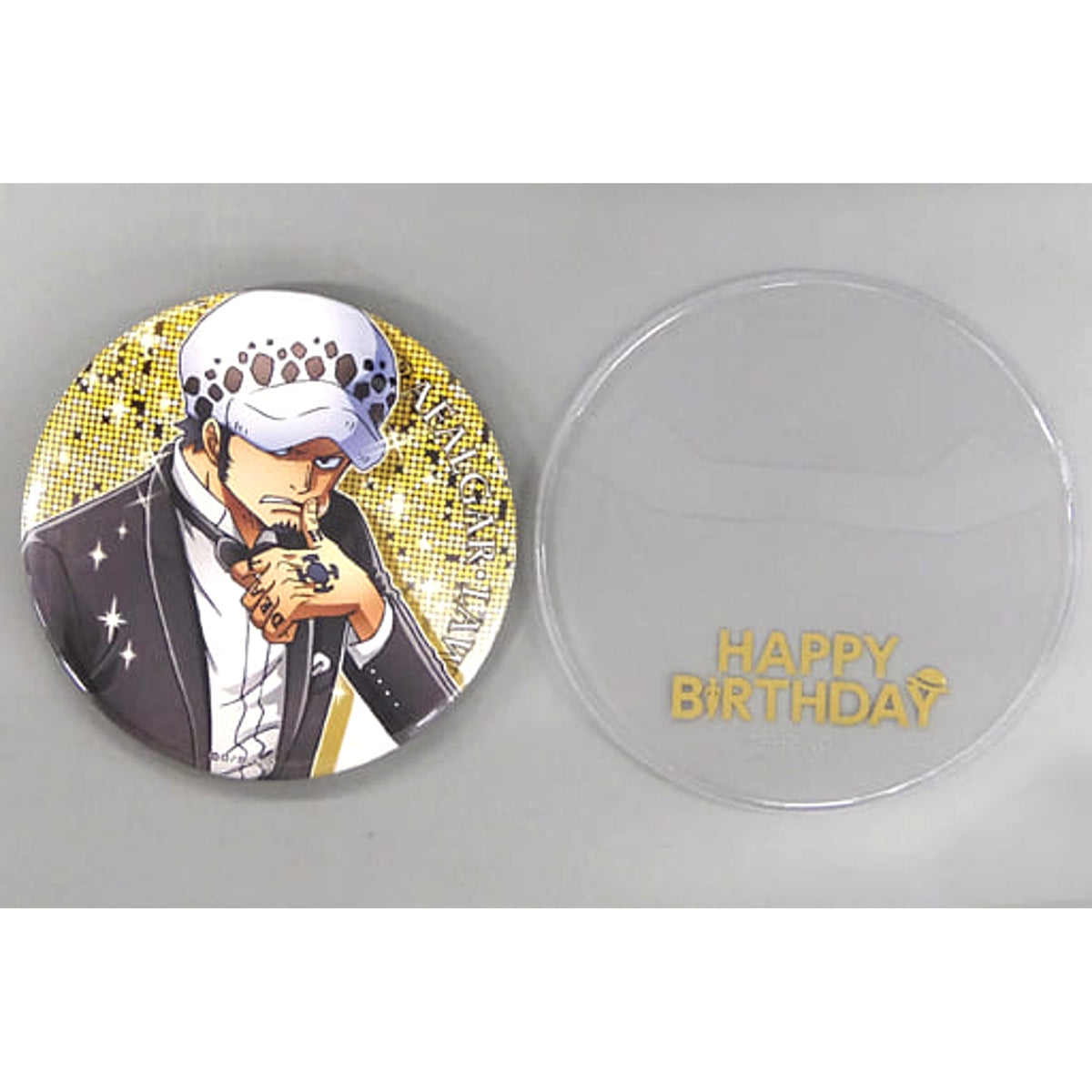 One Piece Trafalgar Law Birthday Can Badge & Can Badge Cover Straw Store Limited Buttons [USED]