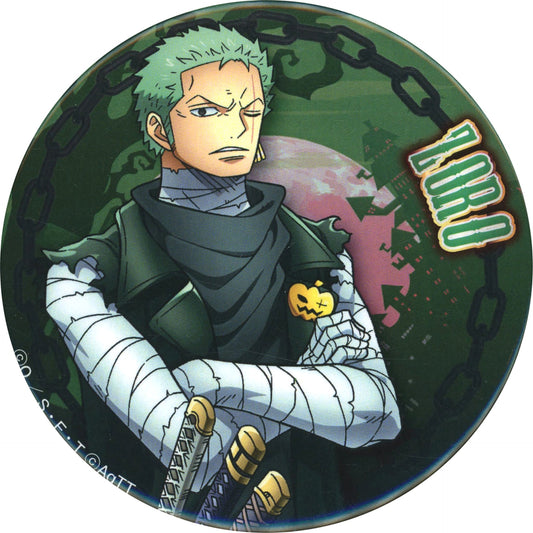 One Piece Roronoa Zoro Halloween 2019 Can Badge Tokyo One Piece Tower Limited Buttons [USED]