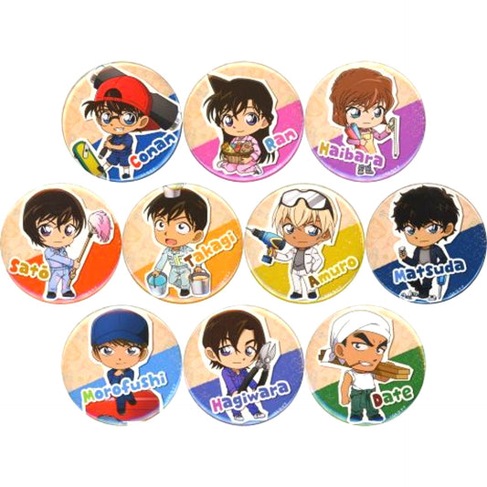 Set of 10 Detective Conan Trading Button Craft [USED]