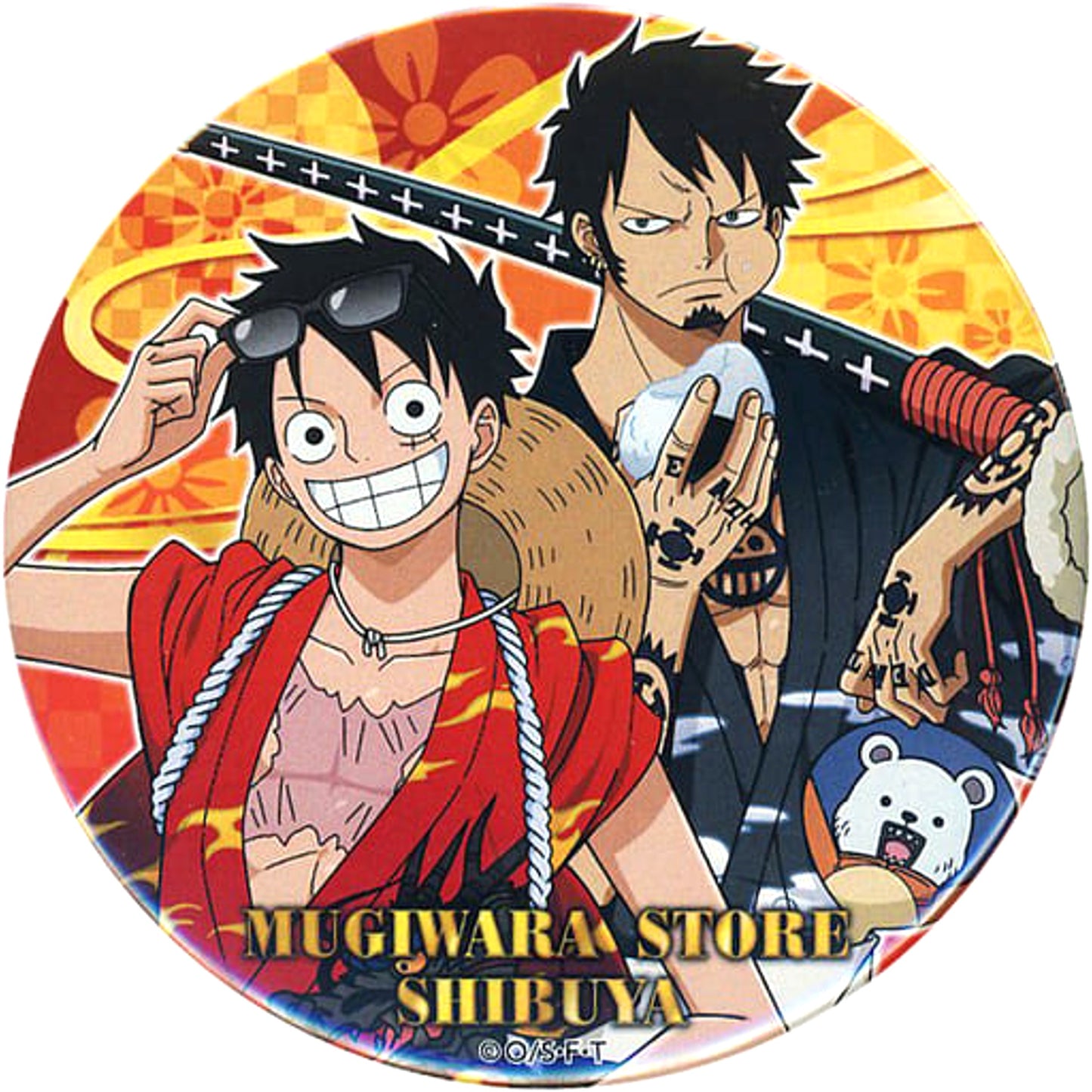 Monkey D. Luffy Trafalgar Law One Piece Gotochi Button Matsuri Shibuya Main Store Limited [USED]
