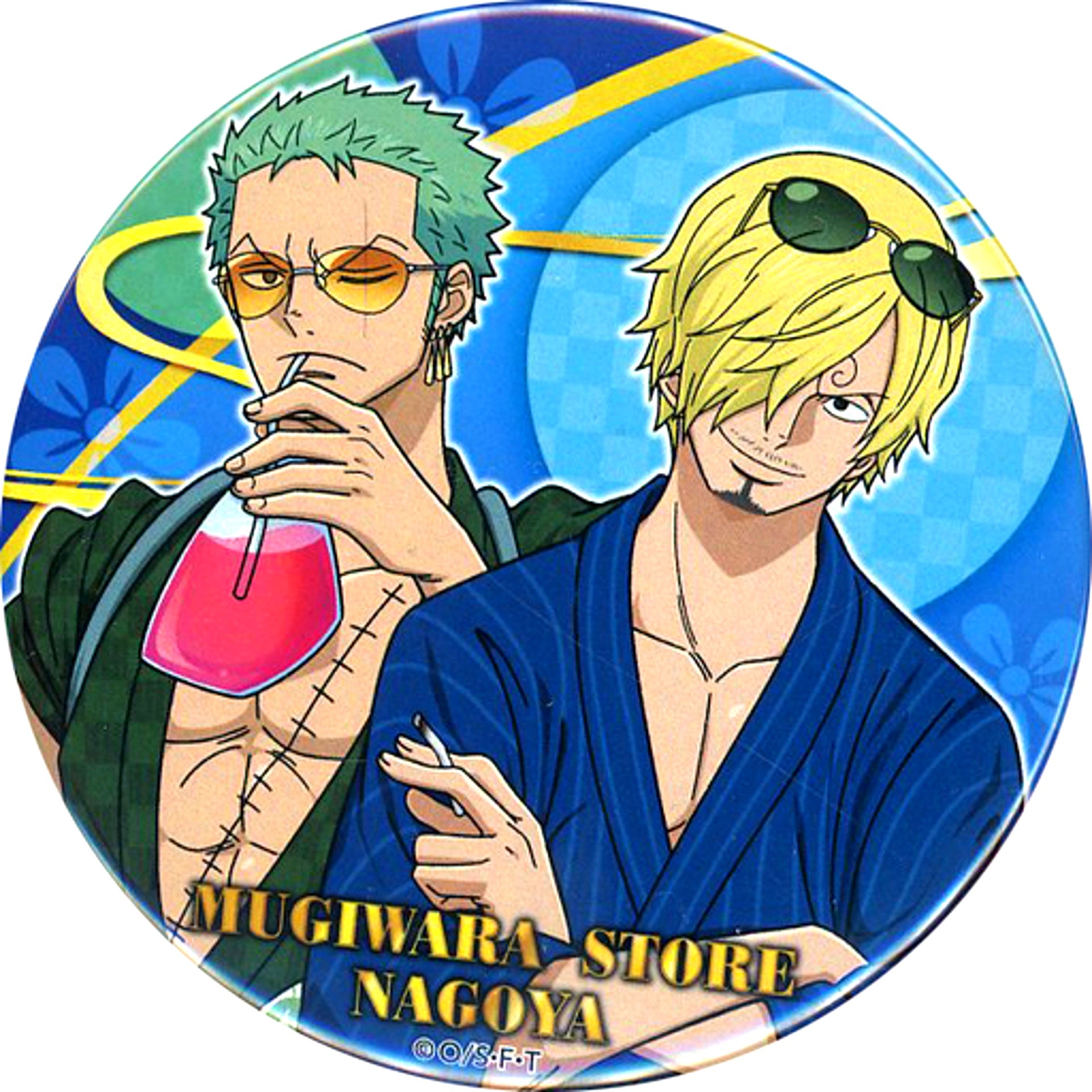 Sanji & Roronoa Zoro Gotochi Button MATSURI One Piece Nagoya Store Limited [USED]