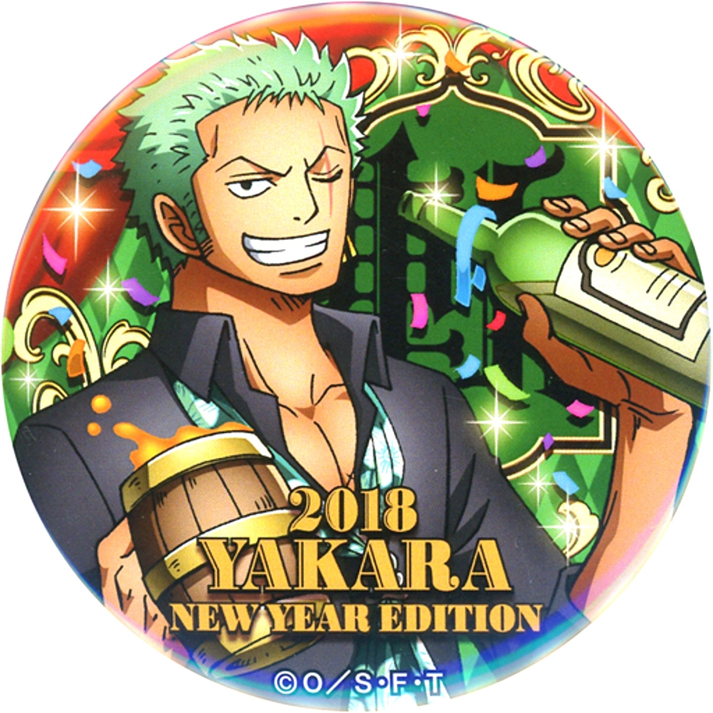 Roronoa Zoro One Piece 2018 Yakara Button New Year Edition Pirate Bag 2018 [USED]