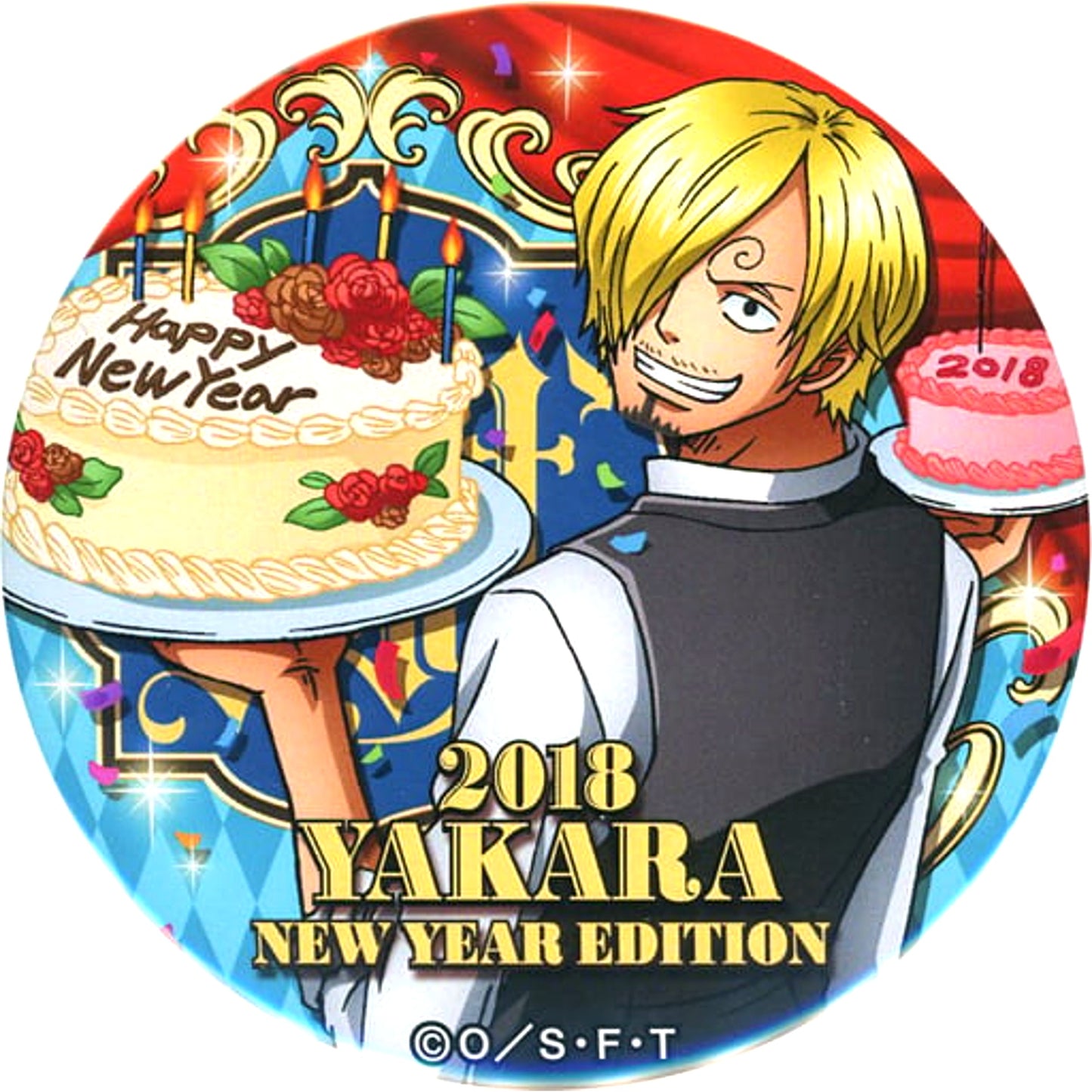 Sanji One Piece 2018 Yakara Button New Year Edition Pirate Bag 2018 [USED]