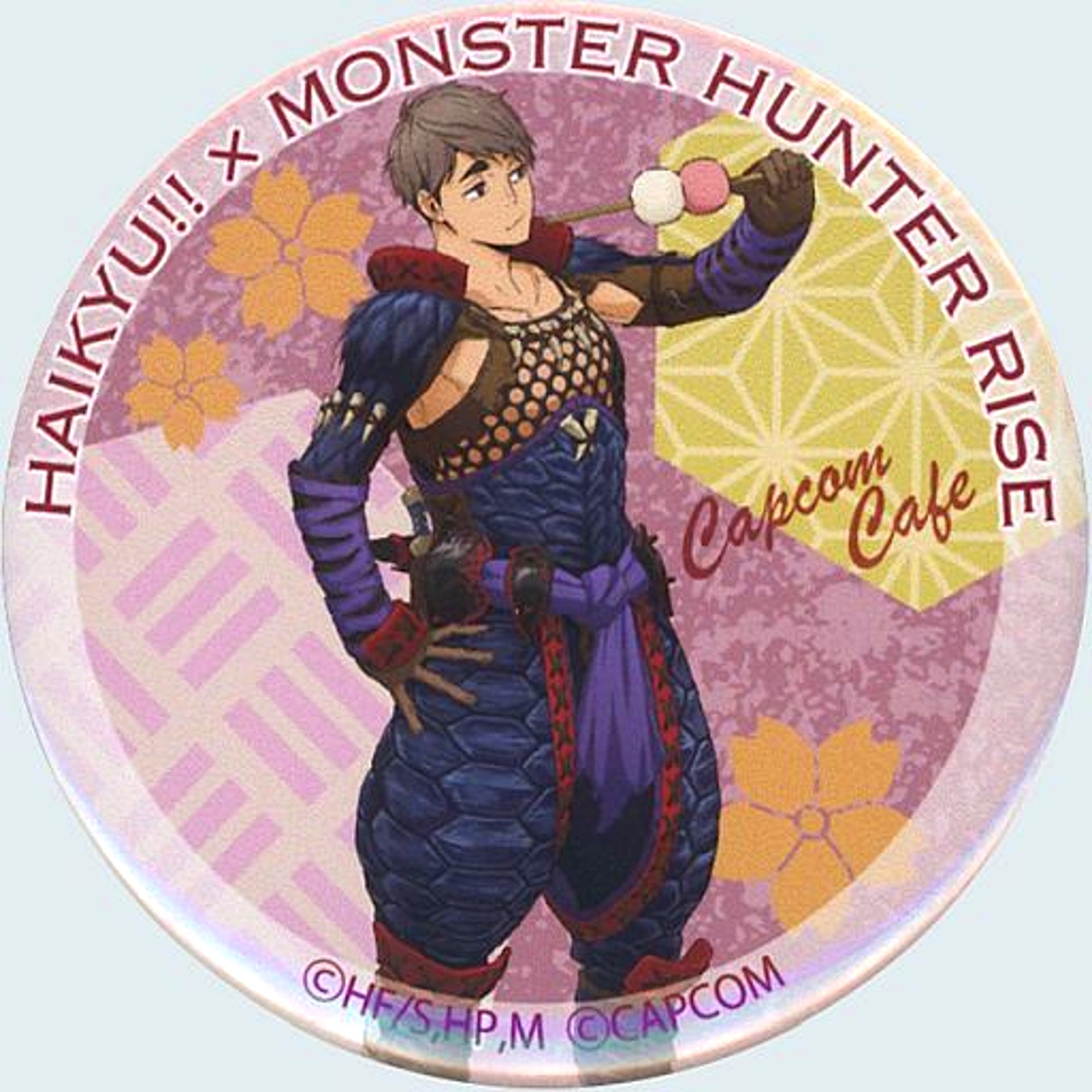 Osamu Miya Capcom Cafe x Haikyu!! x Monster Hunter Rise Button [USED]
