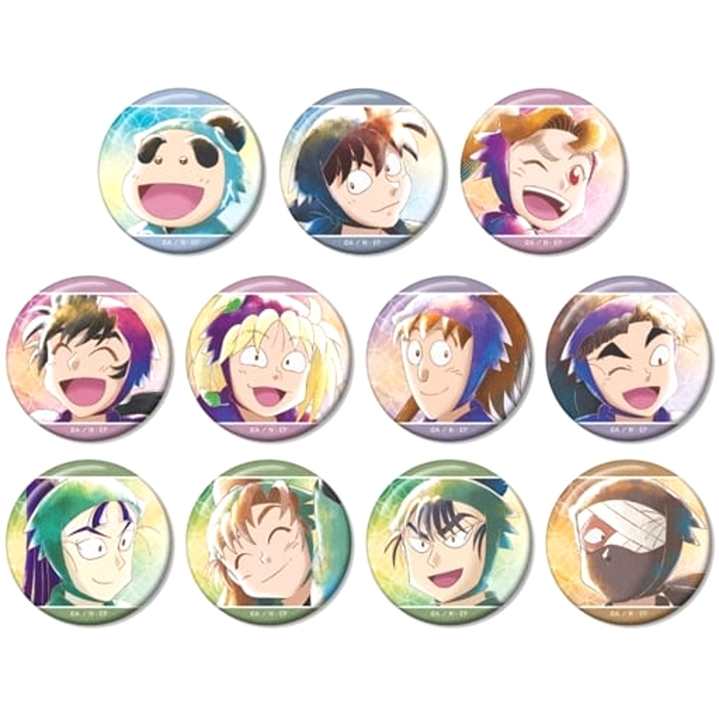 Nintama Rantaro Shinbei Fukutomi & Others Ani-Art Aqua Label Trading Can Badge Ver.B All 11 Types Set Buttons [USED]