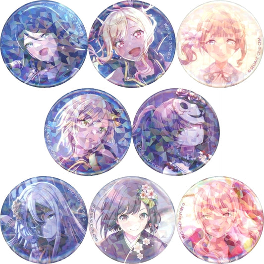 Hatsune Miku: Colorful Stage! Ichika Hoshino & Others Hologram Can Badge Collection D All 8 Types Set Buttons [USED]