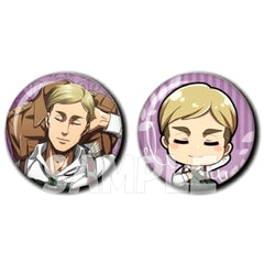 Attack on Titan Erwin Smith Basking in the Sun Ver. Can Badge Set Set of 2 Buttons [USED]