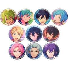 Ensemble Stars!! Hiyori Tomoe & Others Shuffle Can Badge Getto Spectacle & La Mort Idol Side All 10 Types Set Buttons [USED]