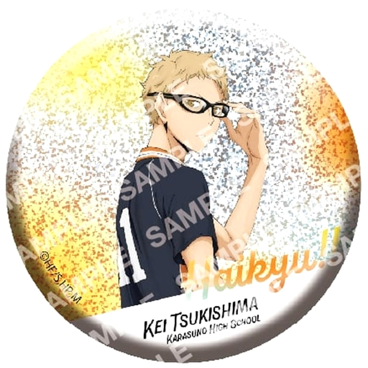 Haikyu!! Kei Tsukishima Glitter Can Badge Collection Buttons [USED]