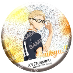 Haikyu!! Kei Tsukishima Glitter Can Badge Collection Buttons [USED]