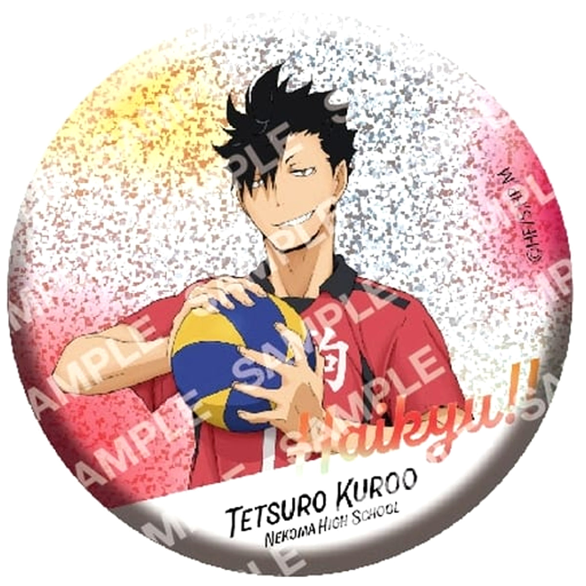 Haikyu!! Tetsuro Kuroo Glitter Can Badge Collection Buttons [USED]