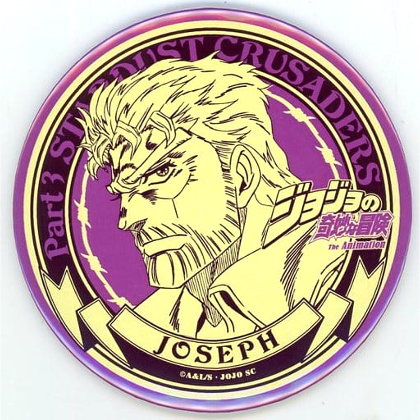 Joseph Joestar JoJos Bizarre Adventure Part 3 Stardust Crusaders Blu-ray DVD Vol.2 Amazon.co.jp Purchase Bonus Button [USED]
