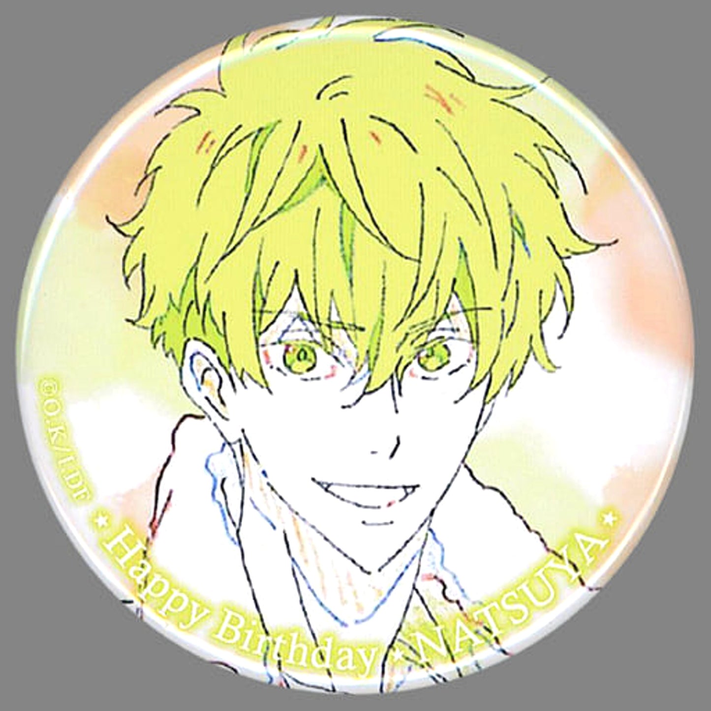 Free! Series Natsuya Kirishima Adolescence Towel Hopeful Birthday Birthday Presents Can Badge Collection Natsuya Store Limited Buttons [USED]