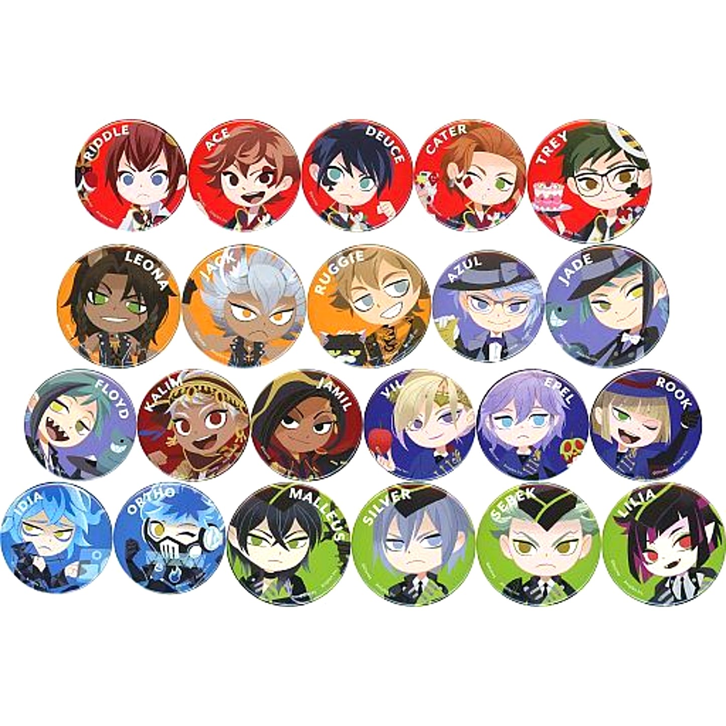 Set of 22 Disney Twisted-Wonderland Gurihiru Art Ver. Button Collection Gurihiru ART POP UP STORE in Loft [USED]