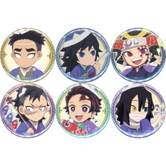Demon Slayer: Kimetsu no Yaiba Gyomei Himejima & Others Random 57mm Can Badge A Ufotable Cafe Machi Asobi Cafe Children's Day Event 2022 Limited All 6 Types Set Buttons [USED]