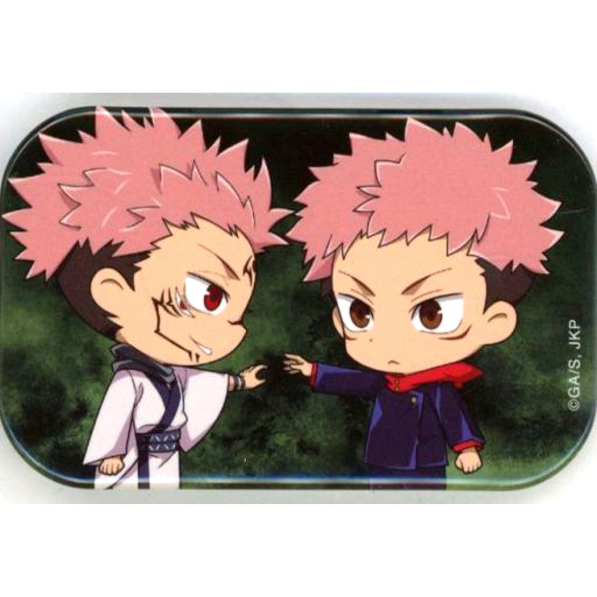 Ryomen Sukuna, Yuji Itadori Jujutsu Kaisen Chara Badge Collection Button [USED]