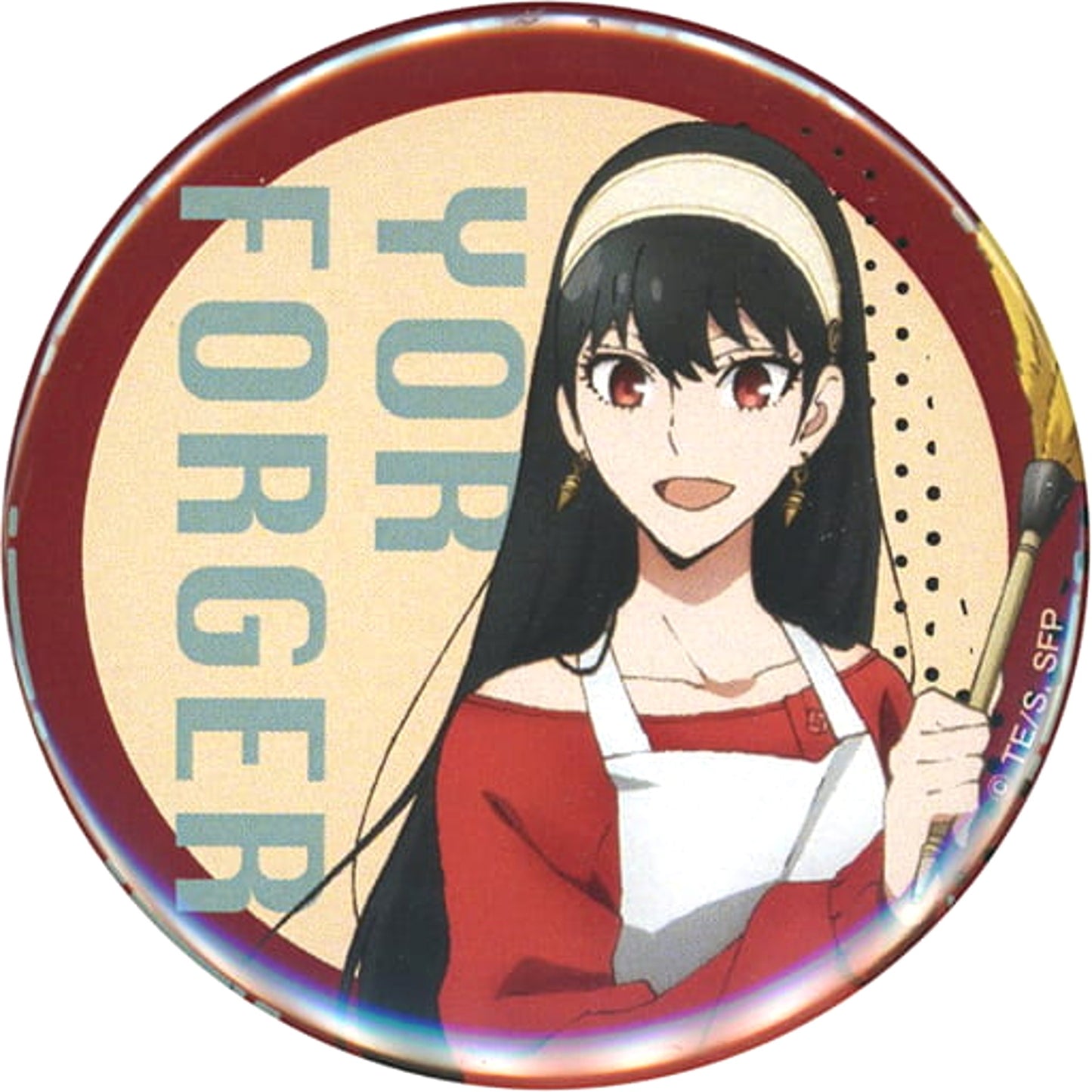 SPY x FAMILY Yor Forger Upper Body Trading Can Badge Cleaning Ver. Buttons [USED]