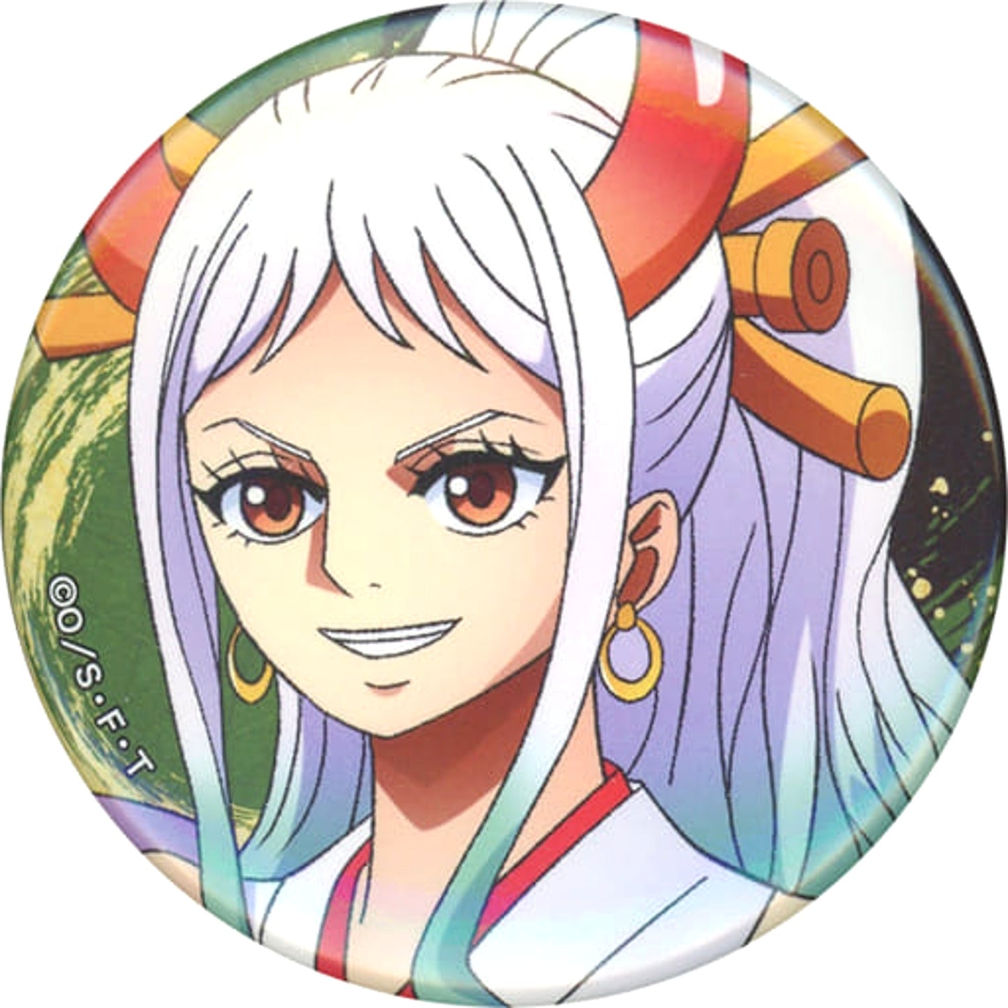 One Piece Yamato 1000th Episode Commemoration Character Badge Collection Buttons [USED]