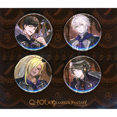 Granblue Fantasy Belial & Others Can Badge Q-pot Cafe. 2nd Edition Exclusive 4 Types Set Buttons [USED]