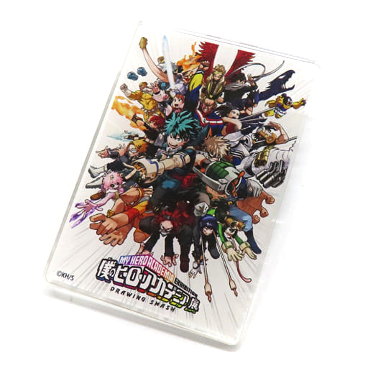 Izuku Midoriya & Others Exhibition Key Visual My Hero Academia Special Acrylic Badge My Hero Academia Exhibition Drawing Smash Limited T-Shirt Included Black X Full Color Included Items [USED]