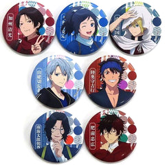 Toku Touken Ranbu Hanamaru Setsugekka Yuki no maki Kashu Kiyomitsu & Others Can Badge FamilyMart Exclusive Release Commemorative Campaign 2nd Edition of Eligible Product Purchase Benefits All 7 Types Set Buttons [USED]