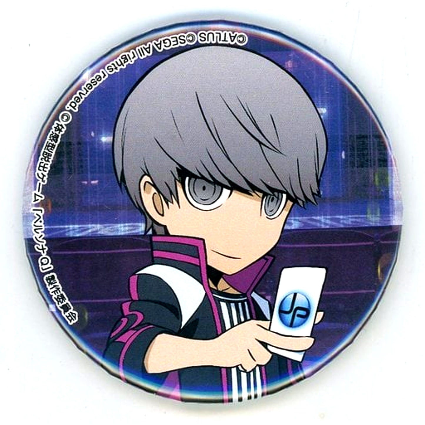 P4 Male Protagonist Persona Series Button Tokyo Joypolis PERSONA Quest Persona Q Escape from the Cyber Labyrinth [USED]
