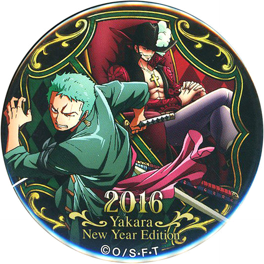 Single Mihawk & Zoro 2016 Yakara Button New Year Edition One Piece Great Pirate Bag 2016 [USED]