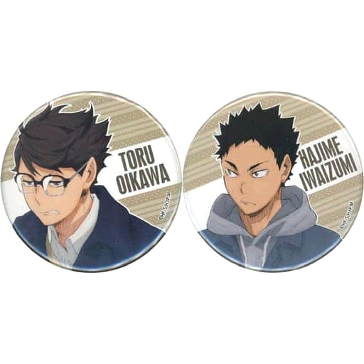 Toru Oikawa Hajime Iwaizumi Natural Proportions Haikyu!! Season 3 Button Set [USED]