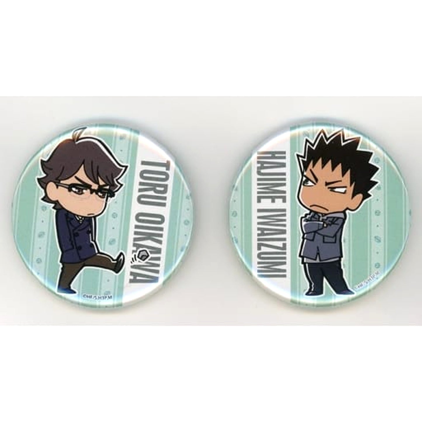 Toru Oikawa Hajime Iwaizumi Chibi Haikyu!! Season 3 Button Set [USED]