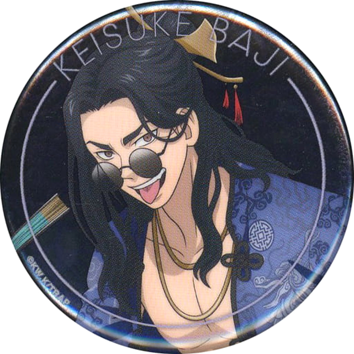Tokyo Revengers Keisuke Baji Natural Proportions Trading Metallic Can Badge China Ver. Buttons [USED]