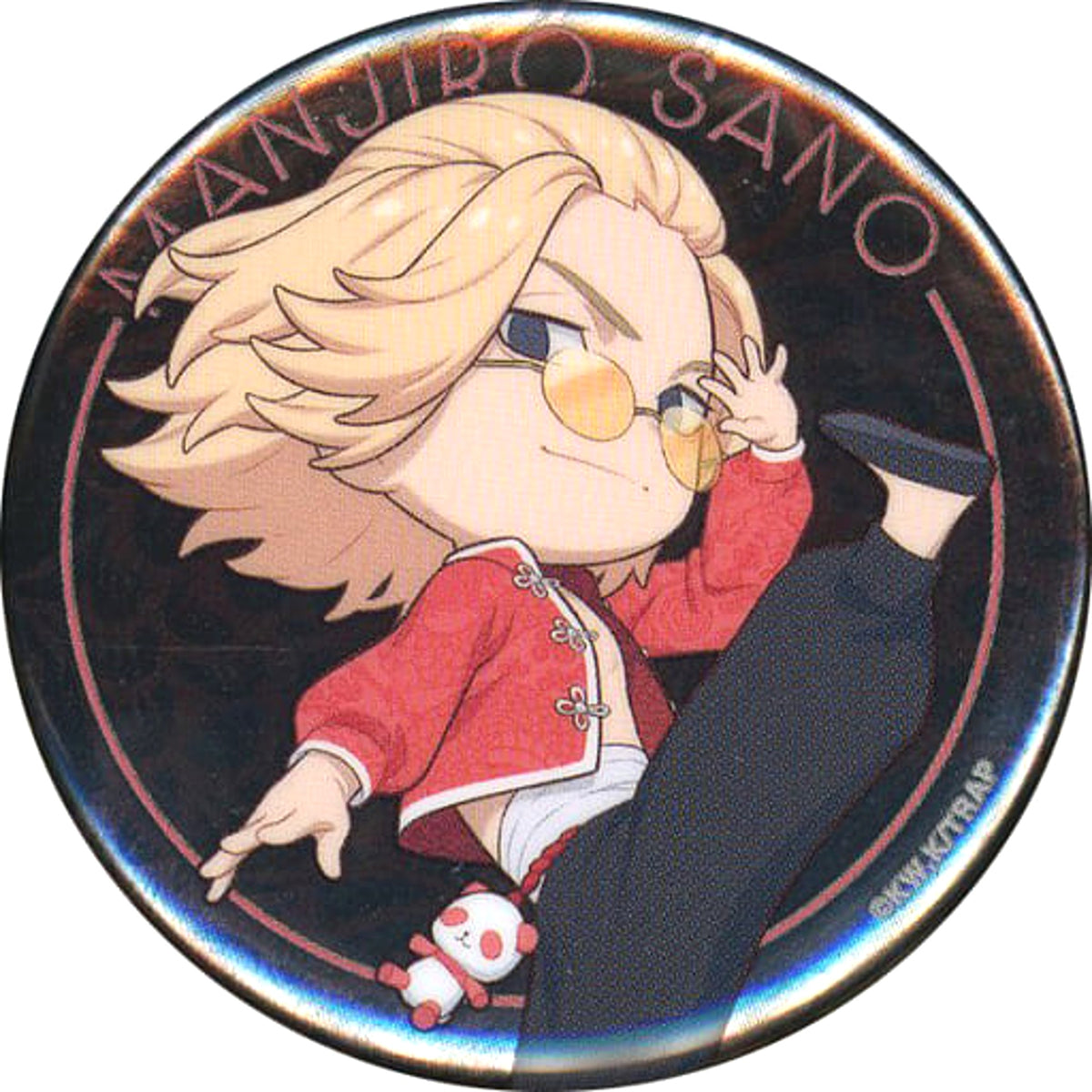 Tokyo Revengers Manjiro Sano Mini Character Trading Metallic Can Badge China Ver. Buttons [USED]